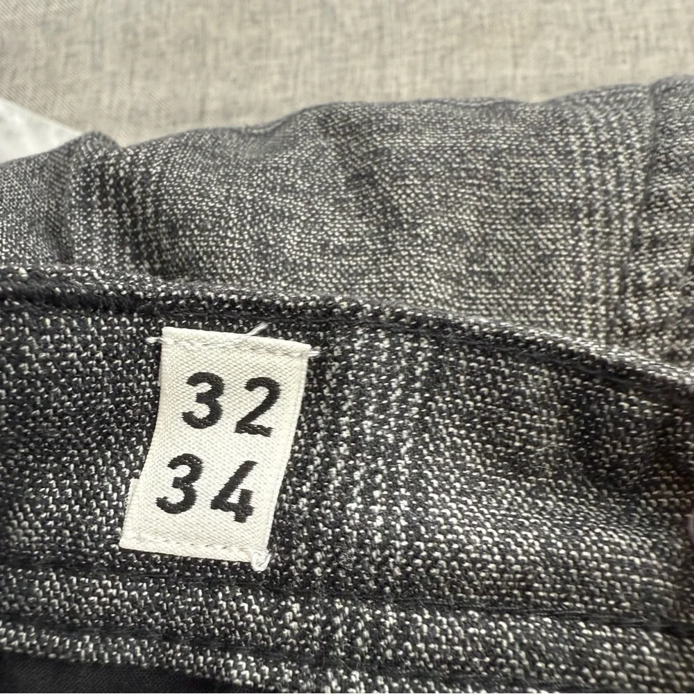Mens Jack & Jones Plaid Pants Gray Black White Side Stripe Trousers 32x34 casual